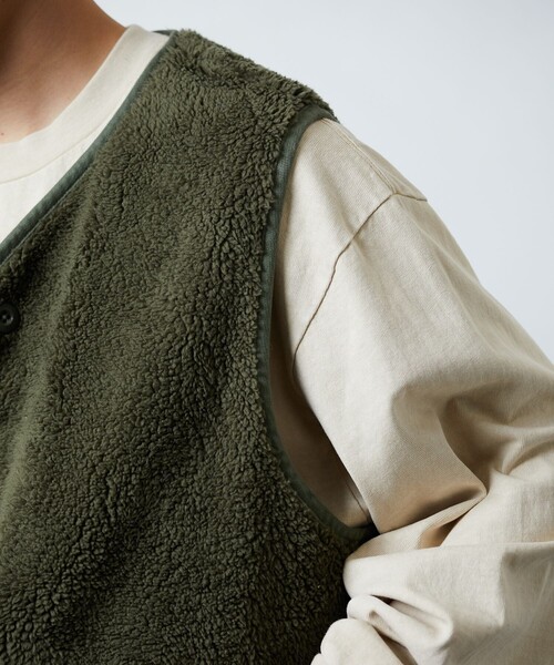 GUNG HO(ガンホー)の「GUNG HO/ガンホー 別注 リバーシブル ボアベスト/ワークベスト/ミリタリーベスト(ベスト・メンズ・オリーブ/ブラック・LARGE/MEDIUM)」の17枚目の写真