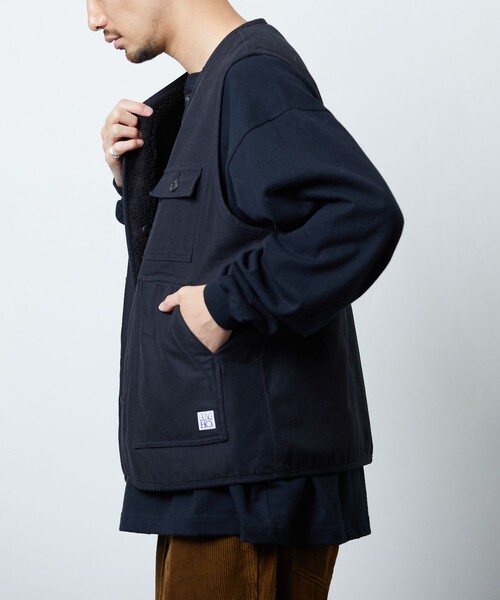 GUNG HO(ガンホー)の「GUNG HO/ガンホー 別注 リバーシブル ボアベスト/ワークベスト/ミリタリーベスト(ベスト・メンズ・オリーブ/ブラック・LARGE/MEDIUM)」の21枚目の写真