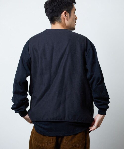 GUNG HO(ガンホー)の「GUNG HO/ガンホー 別注 リバーシブル ボアベスト/ワークベスト/ミリタリーベスト(ベスト・メンズ・オリーブ/ブラック・LARGE/MEDIUM)」の22枚目の写真