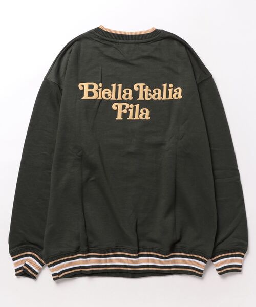 FILA（フィラ）の「【FILA】ラインリブデザインロゴ プルオーバー（スウェット・メンズ・ブラック/オフホワイト/カーキ・L/M/LL）」の4枚目の写真
