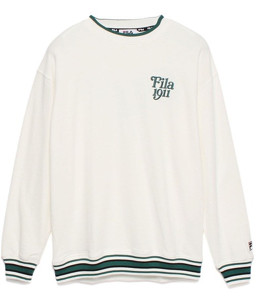 FILA（フィラ）の「【FILA】ラインリブデザインロゴ プルオーバー（スウェット・メンズ・ブラック/オフホワイト/カーキ・L/M/LL）」の12枚目の写真