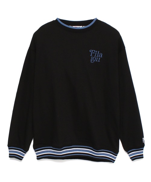 FILA（フィラ）の「【FILA】ラインリブデザインロゴ プルオーバー（スウェット・メンズ・ブラック/オフホワイト/カーキ・L/M/LL）」の11枚目の写真