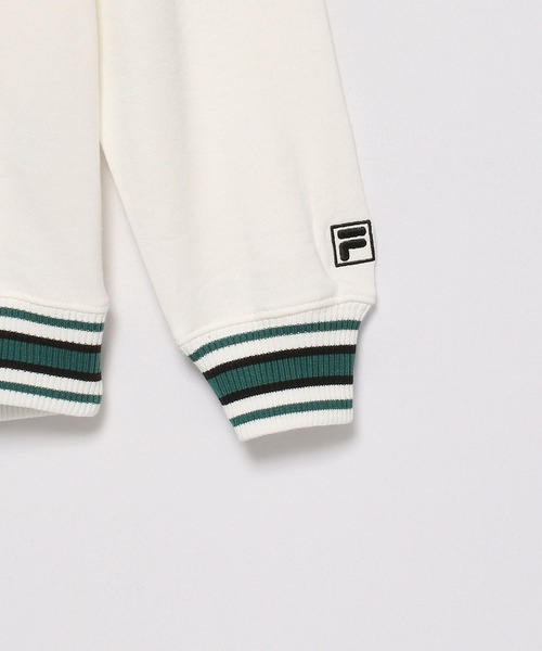FILA（フィラ）の「【FILA】ラインリブデザインロゴ プルオーバー（スウェット・メンズ・ブラック/オフホワイト/カーキ・L/M/LL）」の7枚目の写真