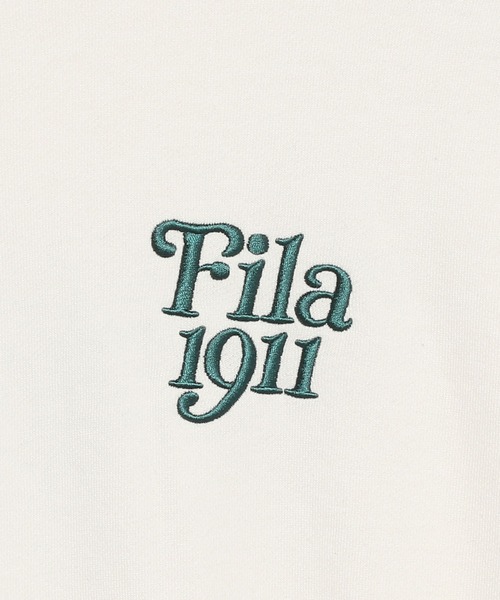 FILA（フィラ）の「【FILA】ラインリブデザインロゴ プルオーバー（スウェット・メンズ・ブラック/オフホワイト/カーキ・L/M/LL）」の6枚目の写真