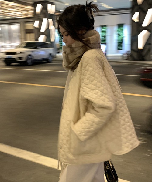 meJane（ミージェーン）の「モヘアライクチェックストール（ストール/ショール・レディース・ダークグリーン系/アイボリー系・FREE）」の13枚目の写真