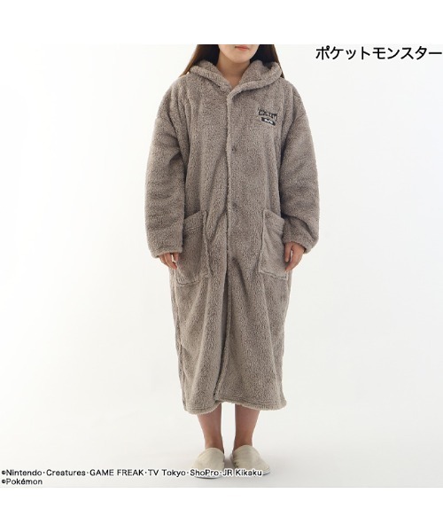 ポケットモンスター（ポケットモンスター）の「【完売】《ポケットモンスター》 ポケモン ルームウェア ガウン 着る毛布 ロング フード（ガウン/バスローブ・メンズ・ベージュ/エメラルド・M/L）」の18枚目の写真