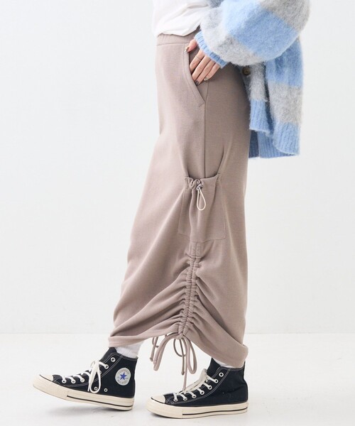 FREAK'S STORE（フリークスストア）の「カット シャーリング スカート（スカート・レディース・ブラック/グレー/オフホワイト・ﾌﾘ-）」の3枚目の写真