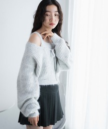WEGO | WEGO/【23年秋冬新作】アンサンブルニットリボンカーデ(アンサンブル)