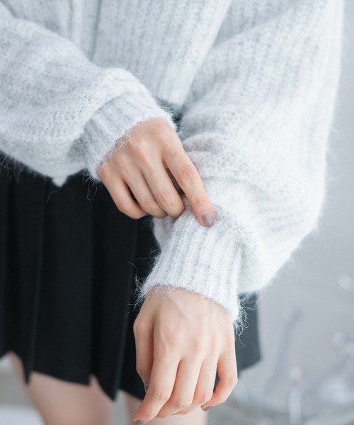 WEGO（ウィゴー）の「WEGO/アンサンブルニットリボンカーデ（アンサンブル・レディース・ブラック/ブルー/ライトグレー・FREE）」の8枚目の写真