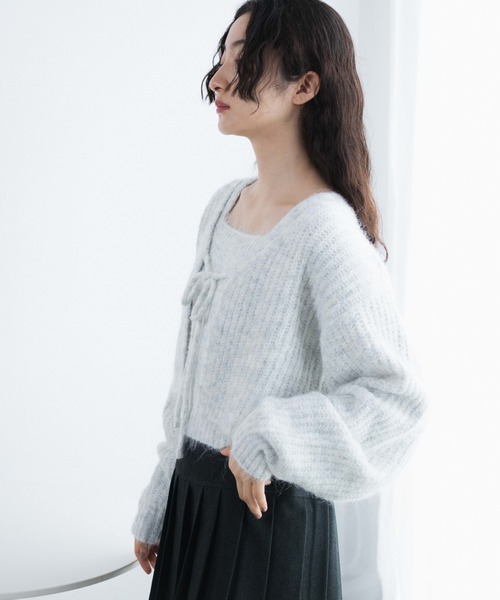 WEGO（ウィゴー）の「WEGO/アンサンブルニットリボンカーデ（アンサンブル・レディース・ブラック/ブルー/ライトグレー・FREE）」の16枚目の写真