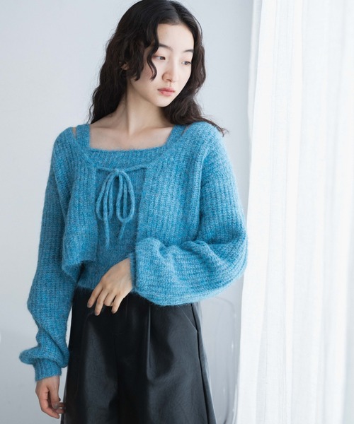 WEGO（ウィゴー）の「WEGO/アンサンブルニットリボンカーデ（アンサンブル・レディース・ブラック/ブルー/ライトグレー・FREE）」の19枚目の写真