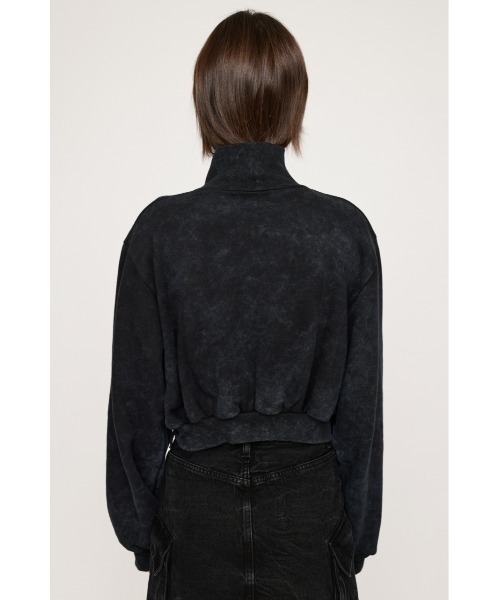 SLY(スライ)の「POINT LOGO CROP SW ポイント ロゴ クロップ スウェット ハーフジップ(スウェット・レディース・ネイビー/ホワイト/ブラック/バーガンディー・FREE)」の15枚目の写真