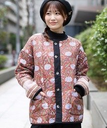 Shanti Shanti  ブロックプリント×ボアジャケット【WEB限定】