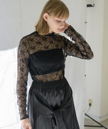 idem | tulle lace sheer tops/レーストップス(Tシャツ/カットソー)