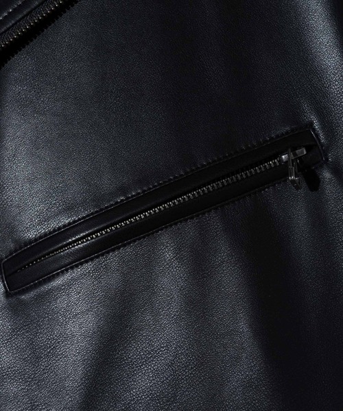 glamb（グラム）の「4XL Riders Jacket / フォーエックスエルライダースジャケット（ライダースジャケット・メンズ・シルバー/ブラック・FREE）」の10枚目の写真