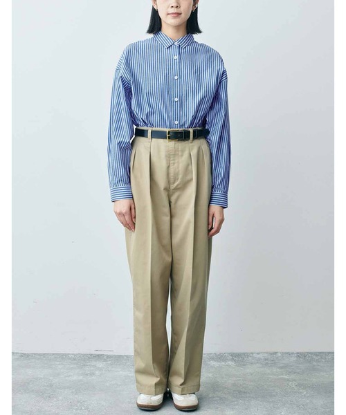 THREE FIFTY STANDARD(スリーフィフティースタンダード)の「THREE FIFTY STANDARD スタンダードなチノパンツ(チノパンツ・レディース・ライトベージュ/ベージュ・MEDIUM/LARGE/X-LARGE/XX-LARGE)」の7枚目の写真