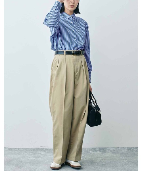 THREE FIFTY STANDARD(スリーフィフティースタンダード)の「THREE FIFTY STANDARD スタンダードなチノパンツ(チノパンツ・レディース・ライトベージュ/ベージュ・MEDIUM/LARGE/X-LARGE/XX-LARGE)」の6枚目の写真