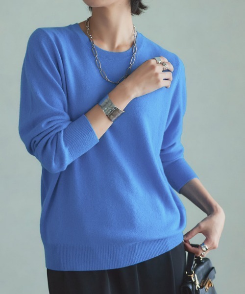 RASW]カシミヤ100％クルーネックニット（ニット/セーター）｜RASW