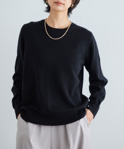 RASW]カシミヤ100％クルーネックニット（ニット/セーター）｜RASW