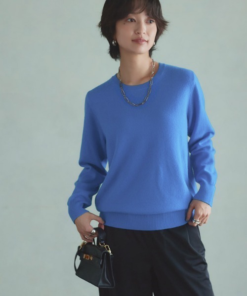 RASW]カシミヤ100％クルーネックニット（ニット/セーター）｜RASW