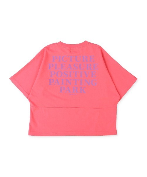 GROOVY COLORS（グルービーカラーズ）の「P WIDEシルエット Tシャツ（Tシャツ/カットソー・キッズ・ホワイト/ピンク・120/110/90/100）」の4枚目の写真