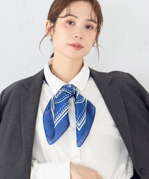 COMME CA ISM（コムサイズム）の「リング付き　ペイズリー柄 スクエアスカーフ（バンダナ/スカーフ）」