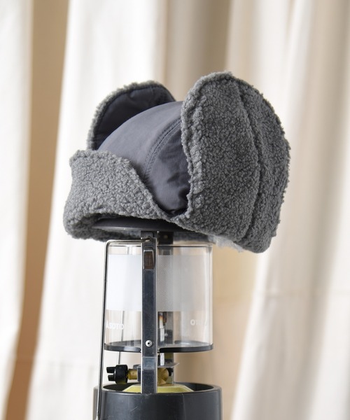 CALIFORNIA OUTFITTERS（カリフォルニア アウトフィッターズ）の「Z-2-SP 11B13,11C9  フライトキャップ パテット ボア イヤーフラップ付き（キャップ・レディース・ベージュ/ブラック/アイボリー/ブラック系1/グレー/ベージュ系1・ONESIZE）」の5枚目の写真