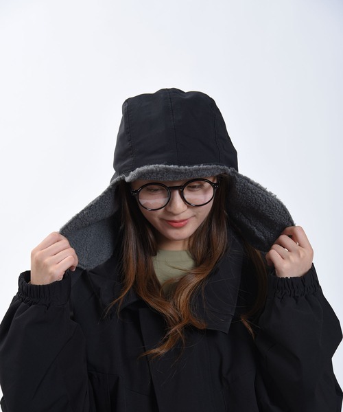 CALIFORNIA OUTFITTERS（カリフォルニア アウトフィッターズ）の「Z-2-SP 11B13,11C9  フライトキャップ パテット ボア イヤーフラップ付き（キャップ・レディース・ベージュ/ブラック/アイボリー/ブラック系1/グレー/ベージュ系1・ONESIZE）」の12枚目の写真