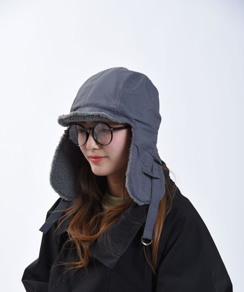 CALIFORNIA OUTFITTERS（カリフォルニア アウトフィッターズ）の「Z-2-SP 11B13,11C9  フライトキャップ パテット ボア イヤーフラップ付き（キャップ・レディース・ベージュ/ブラック/アイボリー/ブラック系1/グレー/ベージュ系1・ONESIZE）」の14枚目の写真