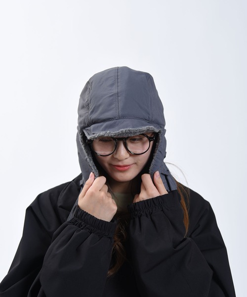 CALIFORNIA OUTFITTERS（カリフォルニア アウトフィッターズ）の「Z-2-SP 11B13,11C9  フライトキャップ パテット ボア イヤーフラップ付き（キャップ・レディース・ベージュ/ブラック/アイボリー/ブラック系1/グレー/ベージュ系1・ONESIZE）」の16枚目の写真