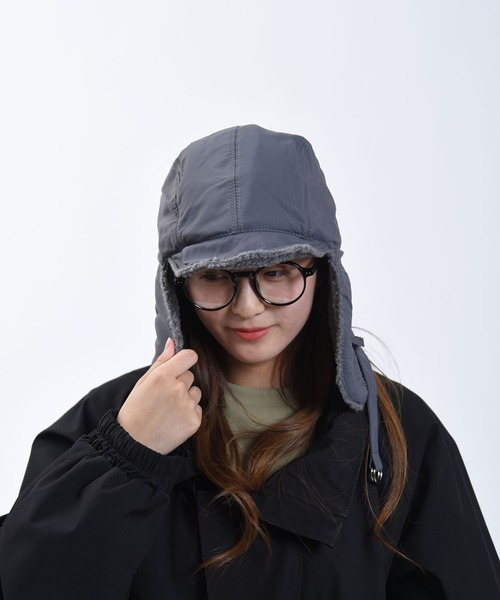 CALIFORNIA OUTFITTERS（カリフォルニア アウトフィッターズ）の「Z-2-SP 11B13,11C9  フライトキャップ パテット ボア イヤーフラップ付き（キャップ・レディース・ベージュ/ブラック/アイボリー/ブラック系1/グレー/ベージュ系1・ONESIZE）」の17枚目の写真