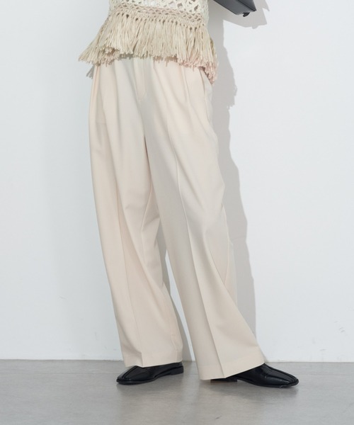 Lui's（ルイス）の「マーベルトデザインワイドパンツ（その他パンツ・レディース・ブラック/アイボリー・FREE）」の4枚目の写真