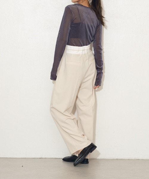 Lui's（ルイス）の「マーベルトデザインワイドパンツ（その他パンツ・レディース・ブラック/アイボリー・FREE）」の21枚目の写真