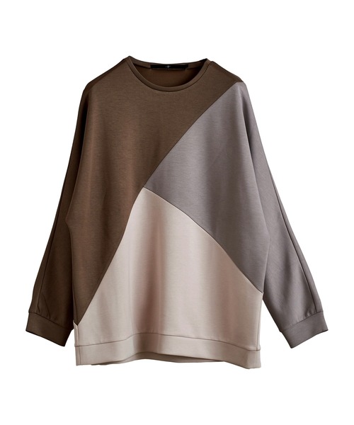 NO ID.(ノーアイディ)の「【NO ID.】Bonding Switch Dolman Sleeve Pullover / ボンディング 切替 ドルマン スリーブ プルオーバー(Tシャツ/カットソー・メンズ・ネイビー/ブラック/グレイッシュベージュ・1/2)」の15枚目の写真