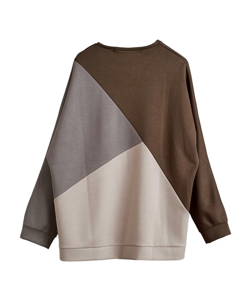 NO ID.(ノーアイディ)の「【NO ID.】Bonding Switch Dolman Sleeve Pullover / ボンディング 切替 ドルマン スリーブ プルオーバー(Tシャツ/カットソー・メンズ・ネイビー/ブラック/グレイッシュベージュ・1/2)」の18枚目の写真