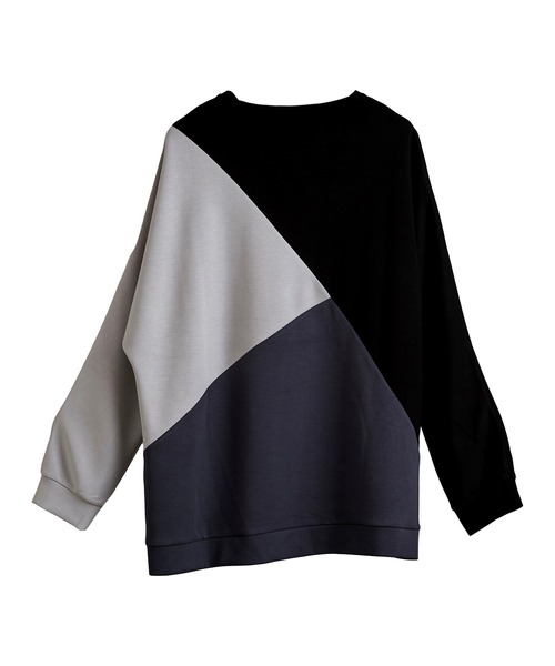 NO ID.(ノーアイディ)の「【NO ID.】Bonding Switch Dolman Sleeve Pullover / ボンディング 切替 ドルマン スリーブ プルオーバー(Tシャツ/カットソー・メンズ・ネイビー/ブラック/グレイッシュベージュ・1/2)」の20枚目の写真