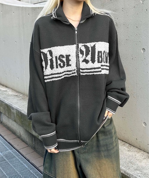 sedacle(セダクル)の「配色ロゴドライバーズニット(ニット/セーター・メンズ・ネイビー/チャコールグレー/セージグリーン・SMALL/MEDIUM/LARGE)」の4枚目の写真