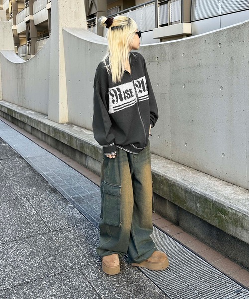 sedacle(セダクル)の「配色ロゴドライバーズニット(ニット/セーター・メンズ・ネイビー/チャコールグレー/セージグリーン・SMALL/MEDIUM/LARGE)」の9枚目の写真