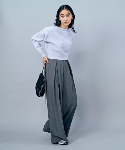 LIENCOEUR（リアンクール）の「ウエストタックルーズワイドパンツ（スラックス・レディース・チャコールグレー/ブラック/ブラウン・SMALL/MEDIUM）」の16枚目の写真