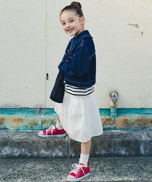 EDWIN（エドウィン）の「【Ou? by EDWIN】ティアードスカート（スカート・キッズ・オフホワイト・L/XL/M）」の6枚目の写真