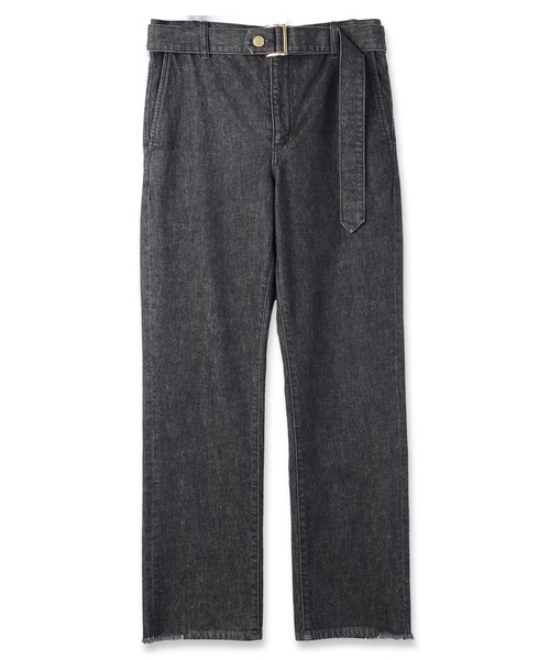 CULLNI（クルニ）の「24-SS-028 / Straight Denim Pants with Long Belt（デニムパンツ・メンズ・ブルー/ダークブラック/ブラック/ネイビー・0/1/2）」の2枚目の写真