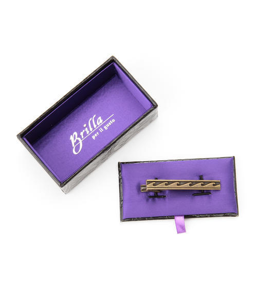 BRILLA per il gusto（ブリッラペルイルグースト）の「Brilla per il gusto / “波NAMI” タイバー マット（ネクタイピン・メンズ・シルバー/ゴールド・ONE SIZE）」の6枚目の写真