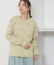 ボタニカル線画プリントロンTee