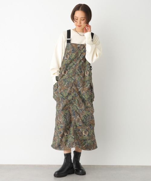 LEPSIM(レプシィム)の「ミリタリードロストジャンスカ 994235(ジャンパースカート・レディース・カモフラージュ/ライトカーキ/チャコールグレー・FREE)」の20枚目の写真