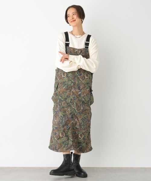 LEPSIM(レプシィム)の「ミリタリードロストジャンスカ 994235(ジャンパースカート・レディース・カモフラージュ/ライトカーキ/チャコールグレー・FREE)」の18枚目の写真