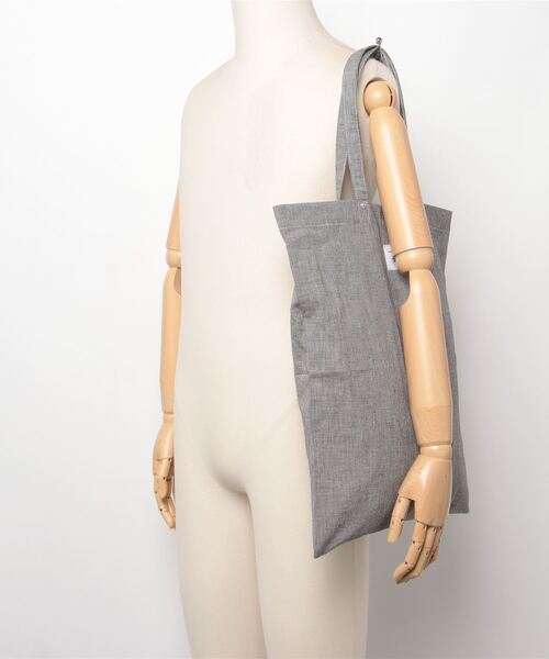 OMNIGOD（オムニゴッド）の「[OMNIGOD womens / オムニゴッド] リネンチェックレッスントート（トートバッグ・レディース・グレー・FREE）」の12枚目の写真