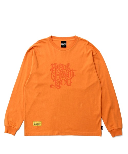 EXAMPLE(エグザンプル)の「EXAMPLE BLESSING WORLDS L/S TEE(Tシャツ/カットソー・メンズ・オレンジ/ホワイト/ブラック/オリーブ・L/XL/M/XXL)」の4枚目の写真