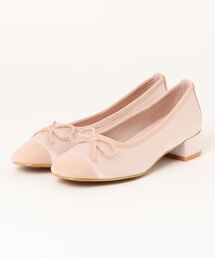 【shoes365】ローヒール 浅口 シルクバレエシューズ