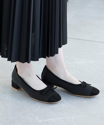 【shoes365】ローヒール 浅口 シルクバレエシューズ