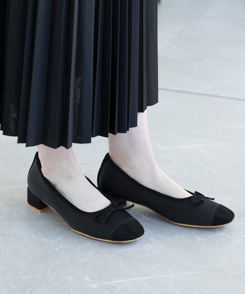 shoes365(シューズスリーシックスファイヴ)の「【shoes365】ローヒール 浅口 シルクバレエシューズ(バレエシューズ・レディース・ピンク/シルバー/ブラック・23.0cm/23.5cm/24.0cm/24.5cm/25.0cm/22.5cm)」の2枚目の写真